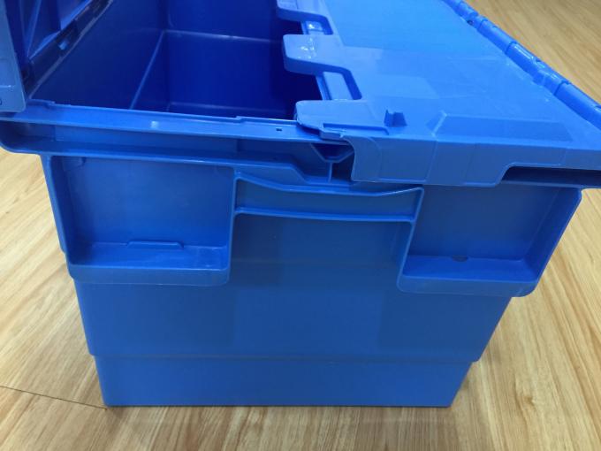 Eco Friendly Square Plastic Crates Reinforced Durable High Load Capacity