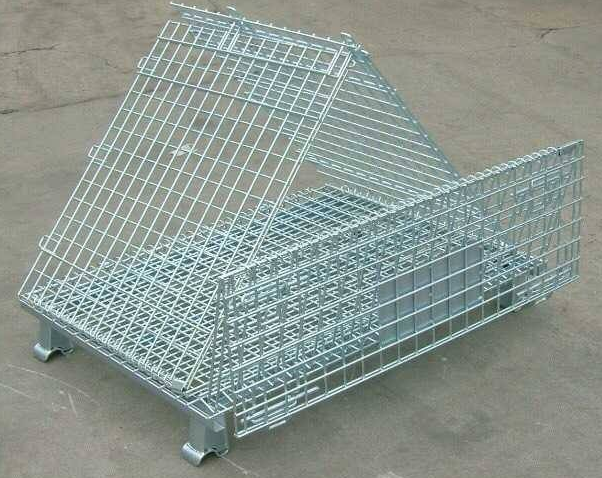 Supermarket Folding Stackable Wire Mesh Container