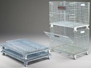Heavy Duty Industrial Wire Containers Customized Colors Wire Mesh Pallet Cages
