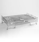 Logistics Wire Mesh Container 4 Layers Stackable Space Saving High Visibility With European Type Feet