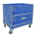 Collapsible Rigid Industrial Wire Container Wheels Available Easily Movable