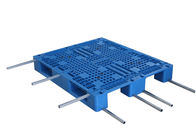 Stackable Hard Plastic Pallets Warehouse Plastic Shipping Pallets With Steel Bars For Racking
