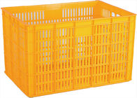 Solid HDPE Plastic Storage Crate Supermarket Ventilated Mesh Type