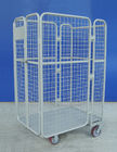 Portable Lightweight  Roll Cage Trolley 66KG 4 Sided Roll Container with castors