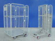 Supermarket Wire Mesh Cart Durable Galvanized Rolling Hand Trolley Cart