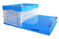 Clear Plastic Storage Crate Folding Household Storage Box Eco - Friendly