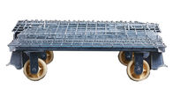 4 Wheels Electro Galvanized Metal Mesh Cage For Logistic Transportation