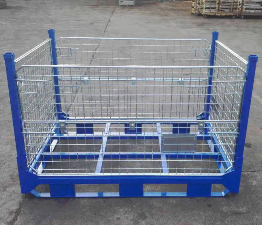 Industrial Wire Mesh Storage Containers Customized Size And Colors