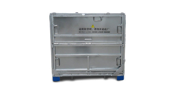 Half Drop Gate Stainless Steel Totes Metal IBC Tank Easy To Move