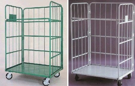 Stackable Roll Cage Trolley Anti  Static Powder Coated Nestable Roll Cages